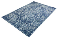 HERITAGE Orientalischer Baumwoll-Teppich 230x160cm blau Vintage Muster