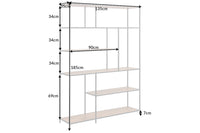 SNAKE Design shelf 165cm oak look bookcase with five shelves