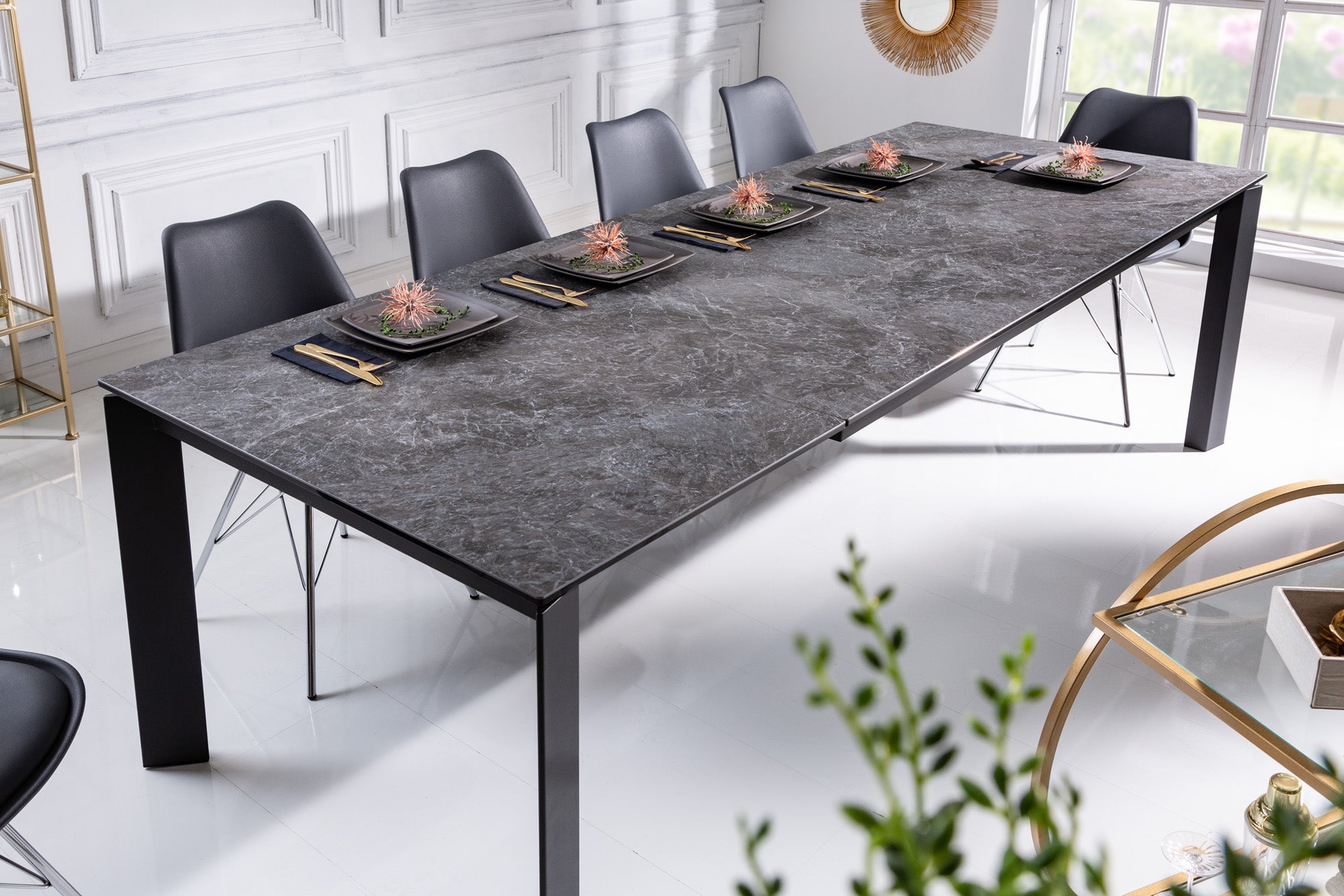 X7 Extendable dining table 180 240cm granite marble ceramic made in It Sitheim