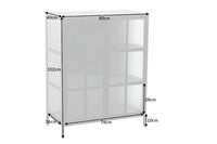 DURA STEEL Industrial showcase 80cm black metal ribbed glass