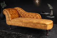 Design Récamière CHESTERFIELD 170cm strukturiertes Samt Knopfheftung Nietenbesatz