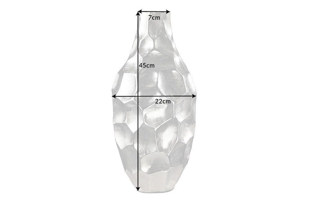 Elegante Vase ORGANIC ORIENT 45cm Hammerschlag Design