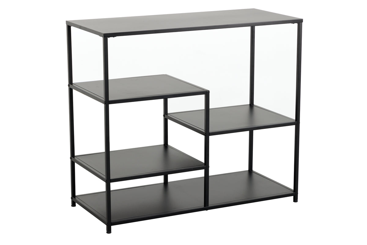 DURA STEEL Industrial shelf 90cm black metal console