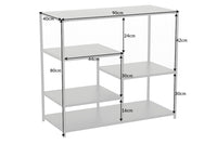 DURA STEEL Industrial shelf 90cm black metal console