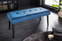 BOUTIQUE Elegant bench 95cm velvet black legs