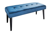 BOUTIQUE Elegant bench 95cm velvet black legs