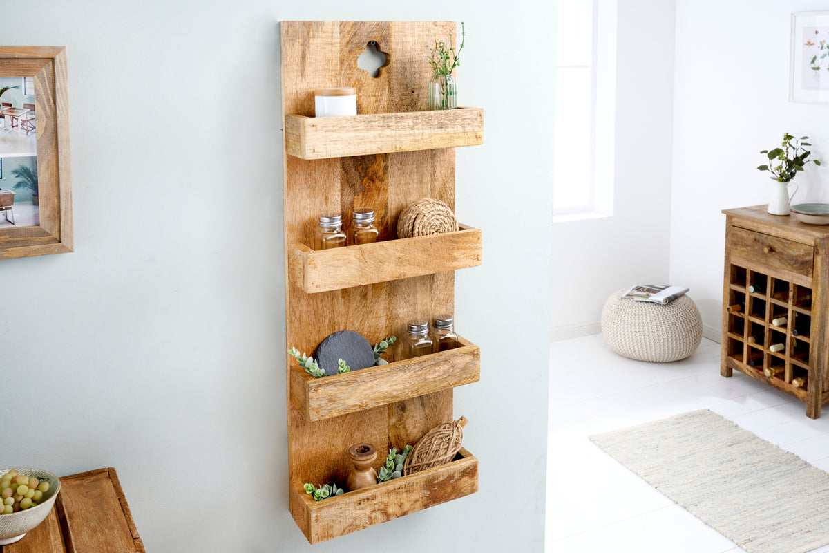 HEMINGWAY Solid kitchen shelf 80cm mango wood wall shelf