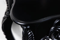 VENICE Elegante Konsole 110cm schwarz matt Barock Design Anrichte handgearbeitet