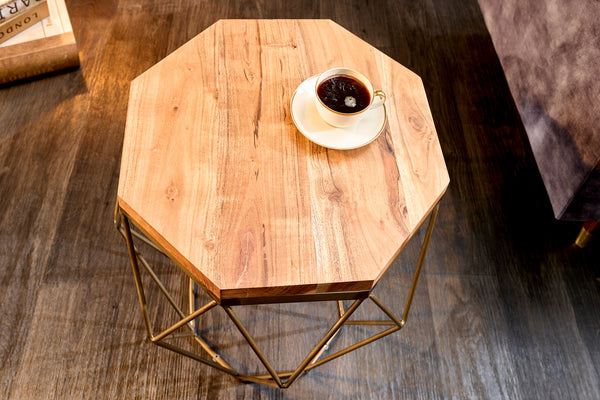 ARCHITECTURE Industrial coffee table 100cm oiled oak black frame