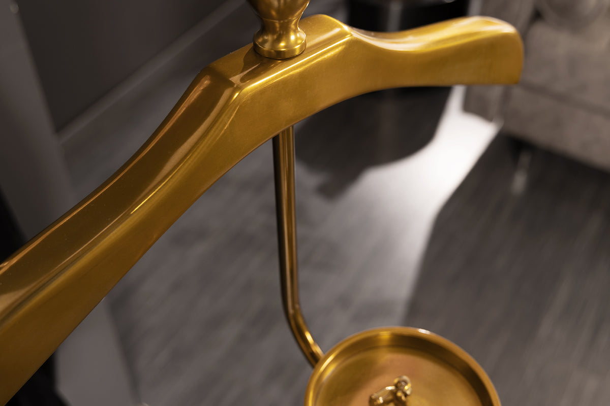 VALET Elegant valet 128cm gold aluminum coat hook coat stand