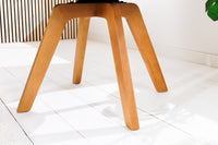 LOFT design chair swivel frame made of solid beech wood with armrest