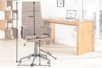 LAZIO Höhenverstellbarer Bürostuhl Chefsessel mit Armlehnen