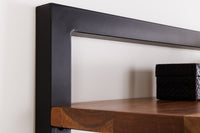 MAMMUT solid bookcase 178cm acacia black five shelves