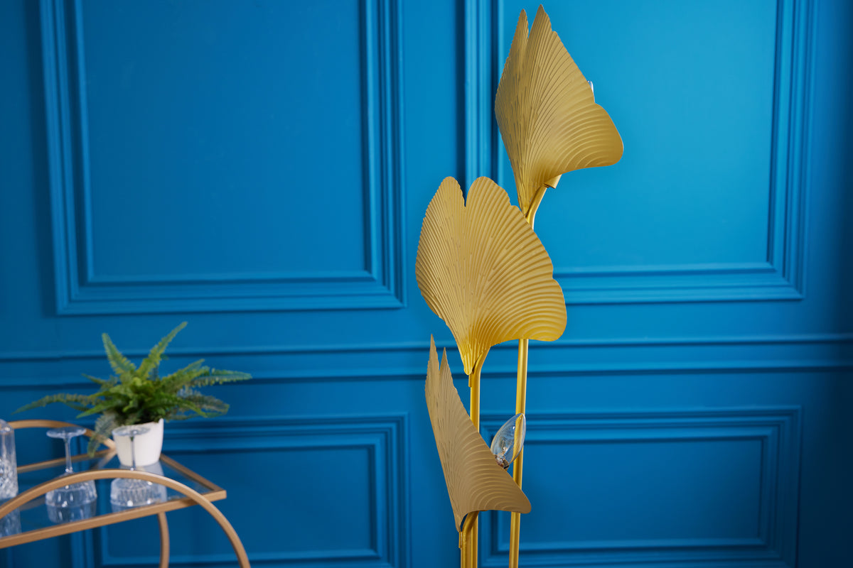 GINKGO design floor lamp 160cm gold metal