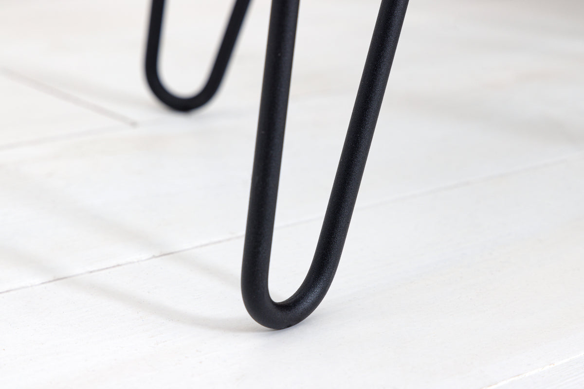 SCORPION Handgearbeiteter Beistelltisch 40cm Akazie verwittert Nachttisch Hairpin Legs
