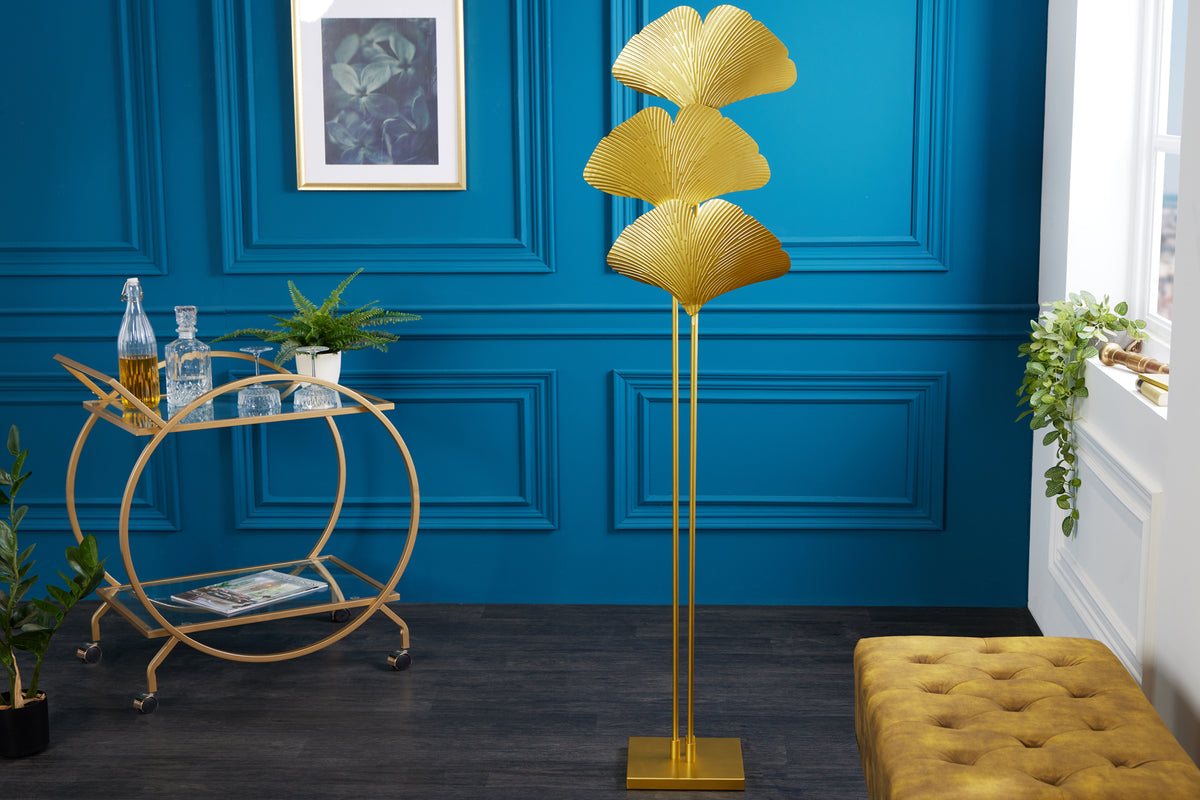 GINKGO design floor lamp 160cm gold metal