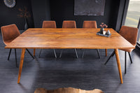 MYSTIC LIVING solid wood dining table 160cm natural Sheesham stone finish retro design