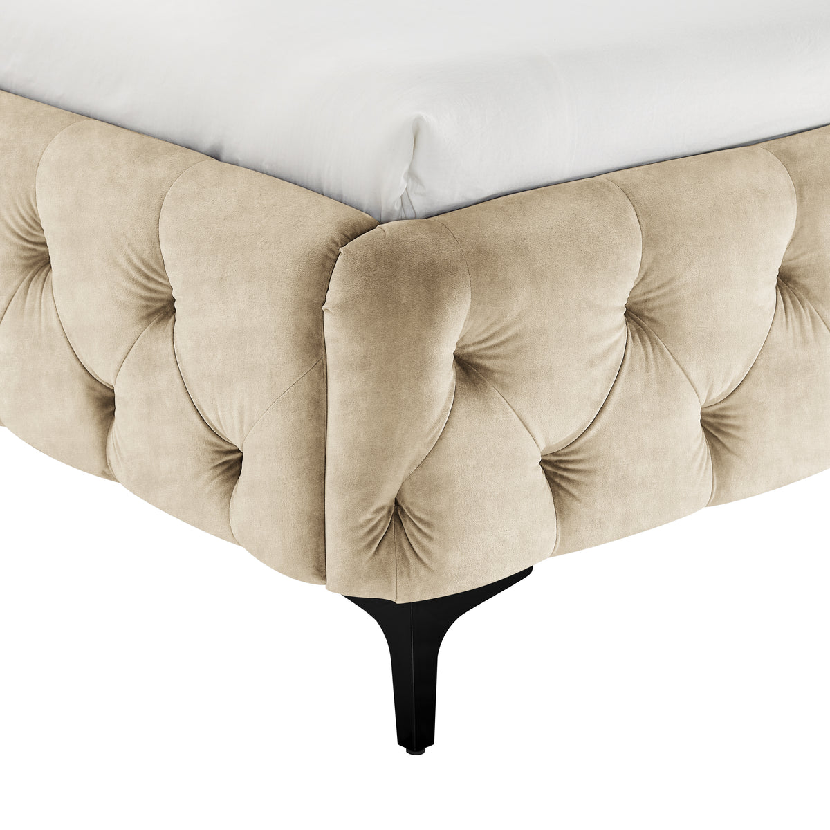 MODERN BAROCK Design Doppelbett 180x200cm Samt Chesterfield Kingsize-Bett