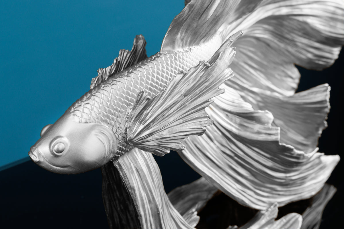 Design Deko Figur Kampffisch CROWNTAIL Betta Fisch Skulptur