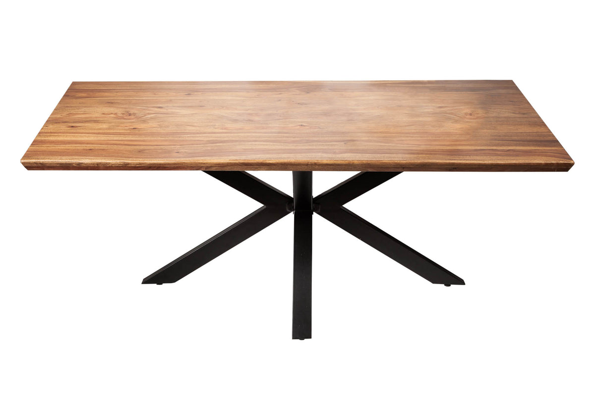 GALAXIE solid wood dining table 200cm stone finish Sheesham industrial design