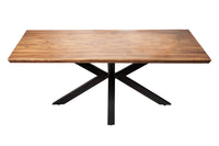 GALAXIE solid wood dining table 200cm stone finish Sheesham industrial design