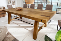 FINCA Industrial dining table vintage brown recycled pine wood