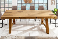 FINCA Industrial dining table vintage brown recycled pine wood