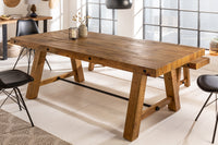 FINCA Industrial dining table vintage brown recycled pine wood