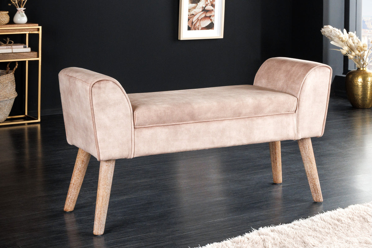 SCARLETT design bench 90cm velvet