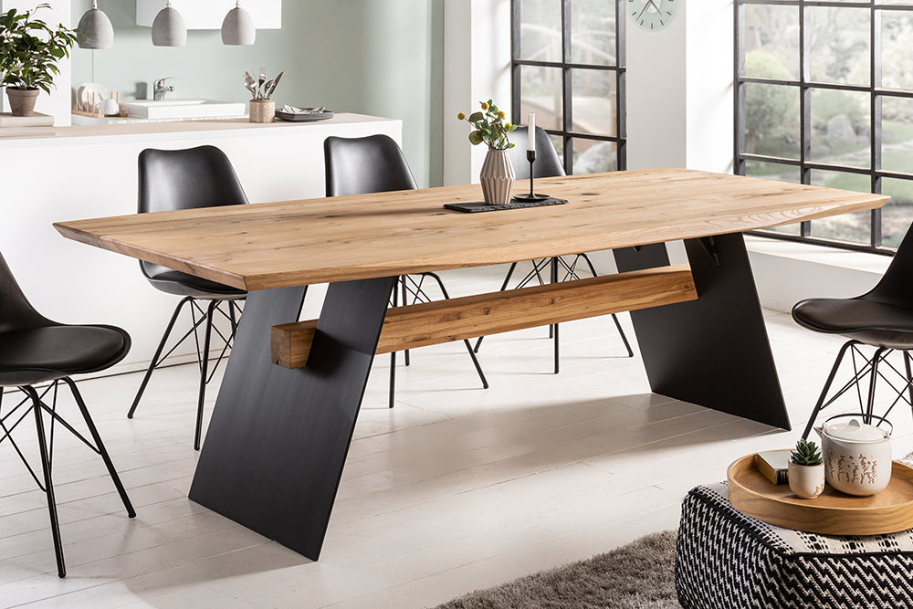 GRAND OAK design dining table 240cm natural wild oak solid wood