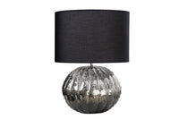 ABSTRACT design table lamp 50cm (gold and silver) black metal fabric shade handmade