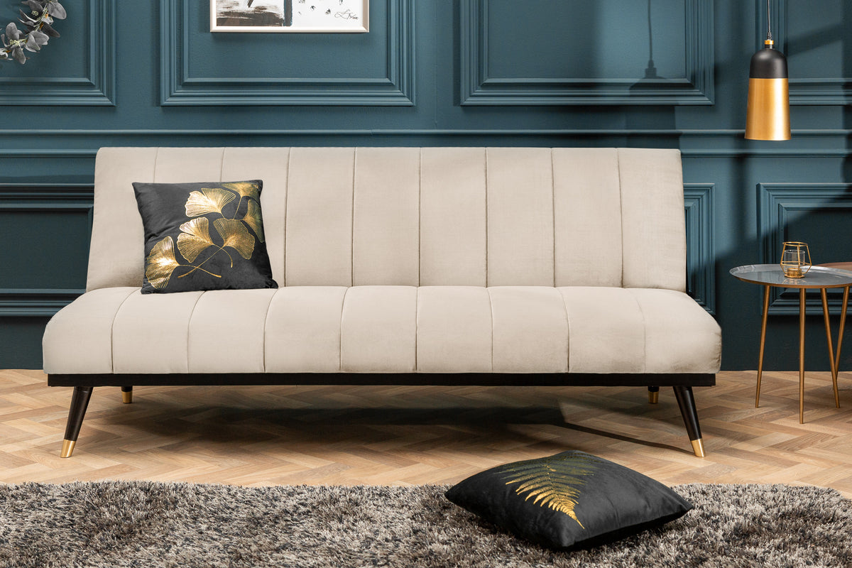 PETIT BEAUTÉ Design Schlafsofa 180cm Samt 3-Sitzer