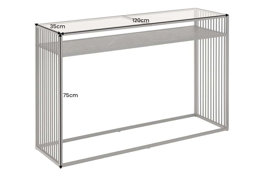 Design Konsolentisch ARCHITECTURE 120cm Rauchglas