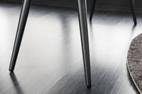 BOUTIQUE Design Sitzbank 100cm grau Strukturstoff schwarze Metallbeine