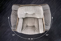 MR. LOUNGER rotating design chair anthracite with armrest retro style