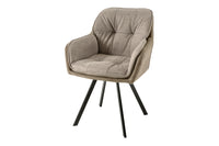 MR. LOUNGER rotating design chair anthracite with armrest retro style