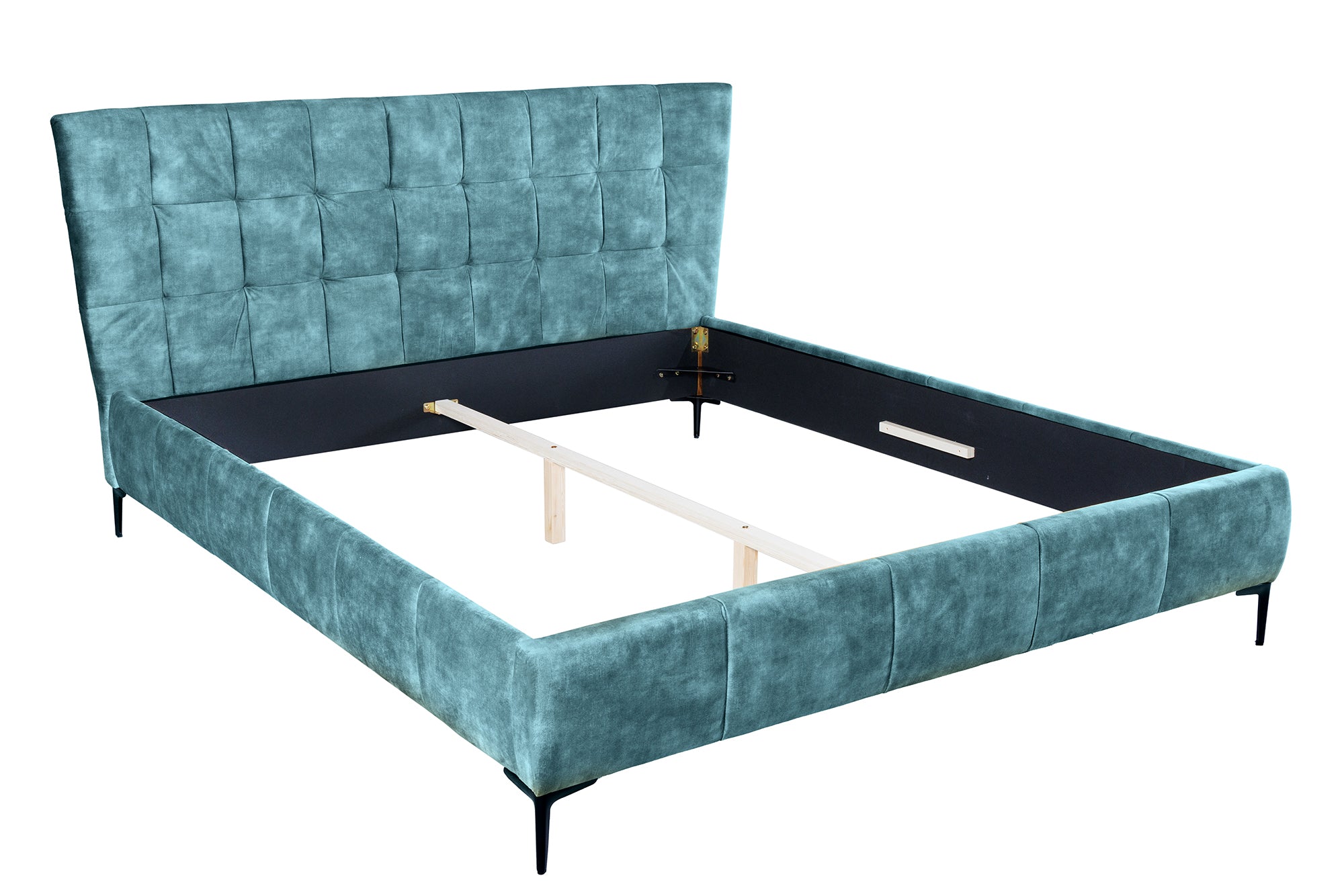 BOUTIQUE design double bed 180x200cm velvet king size bed frame