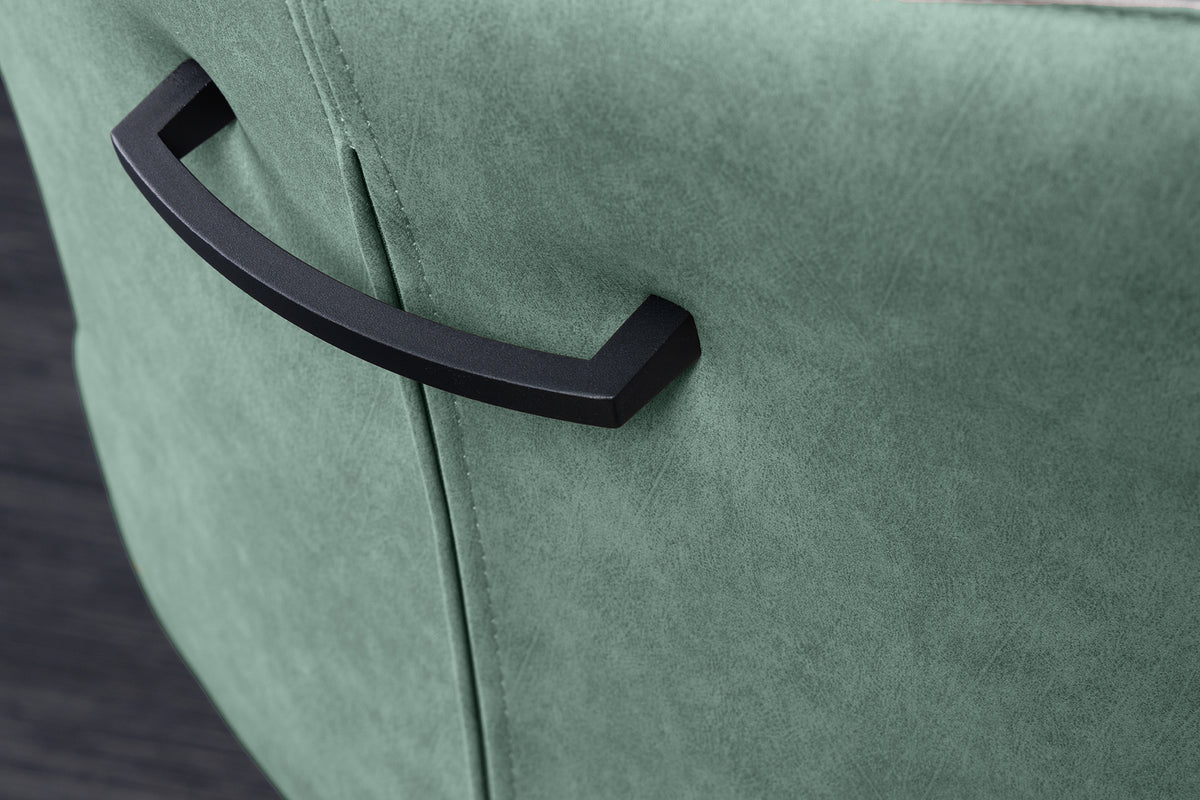 ALPINE Drehbarer Design Stuhl schwarze Metallbeine Armlehnen
