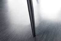 TURIN Design Sitzbank 160cm Samt schwarz Metallbeine Armlehne