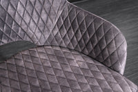 PARIS Design Sitzbank 160cm grau Samt Rückenlehne goldene Fußkappen Retro