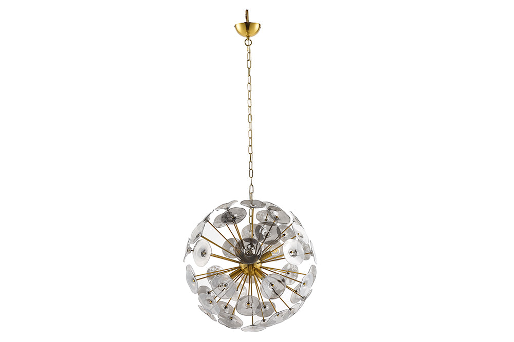 Moderne Design Hängeleuchte INFINITY HOME 65cm Glas gold Pendelleuchte