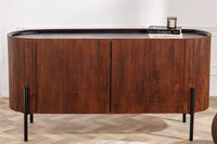 GATSBY Massivholz Sideboard 150cm dunkelbraun Mango Retro Design