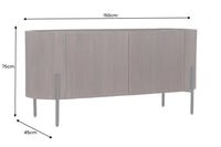 GATSBY Massivholz Sideboard 150cm dunkelbraun Mango Retro Design