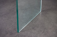 FANTOME Design Konsolentisch 100cm Glas transparent mit Ablage