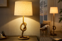 EUPHORIA Handcrafted driftwood table lamp 45cm beige with linen shade