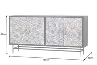 HERITAGE Design Sideboard 160cm Mosaik-Intarsien Kunsthandwerk