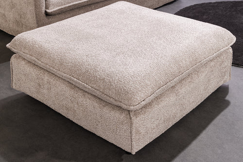 Großer Hocker HEAVEN 100cm Bouclé Polsterhocker Federkern