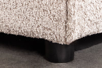 HEAVEN Large slipcover stool 100cm natural linen fabric