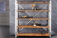 SNAKE Design shelf 165cm oak look bookcase with five shelves