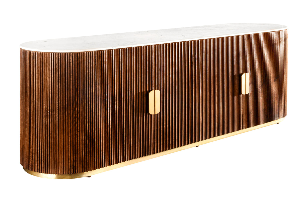 AMAZONAS solid sideboard 160cm mango wood natural front design